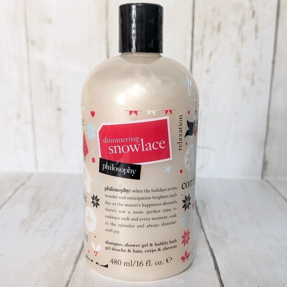 Philosophy‎ Shimmering Snowlace Shower Gel Shampoo Bubble Bath 16oz New Sealed